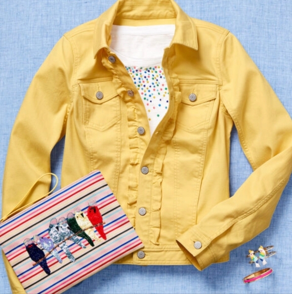 Talbots Yellow Women's Ruffle Jacket - Picture 1 of 3